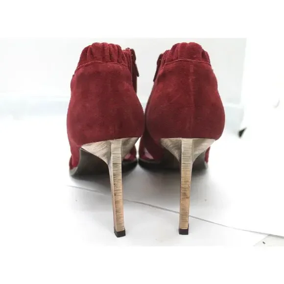 Free People Maroon Suede Satellite Stiletto Heels sz EU 38/ US 7.5 NEW - Picture 4 of 5